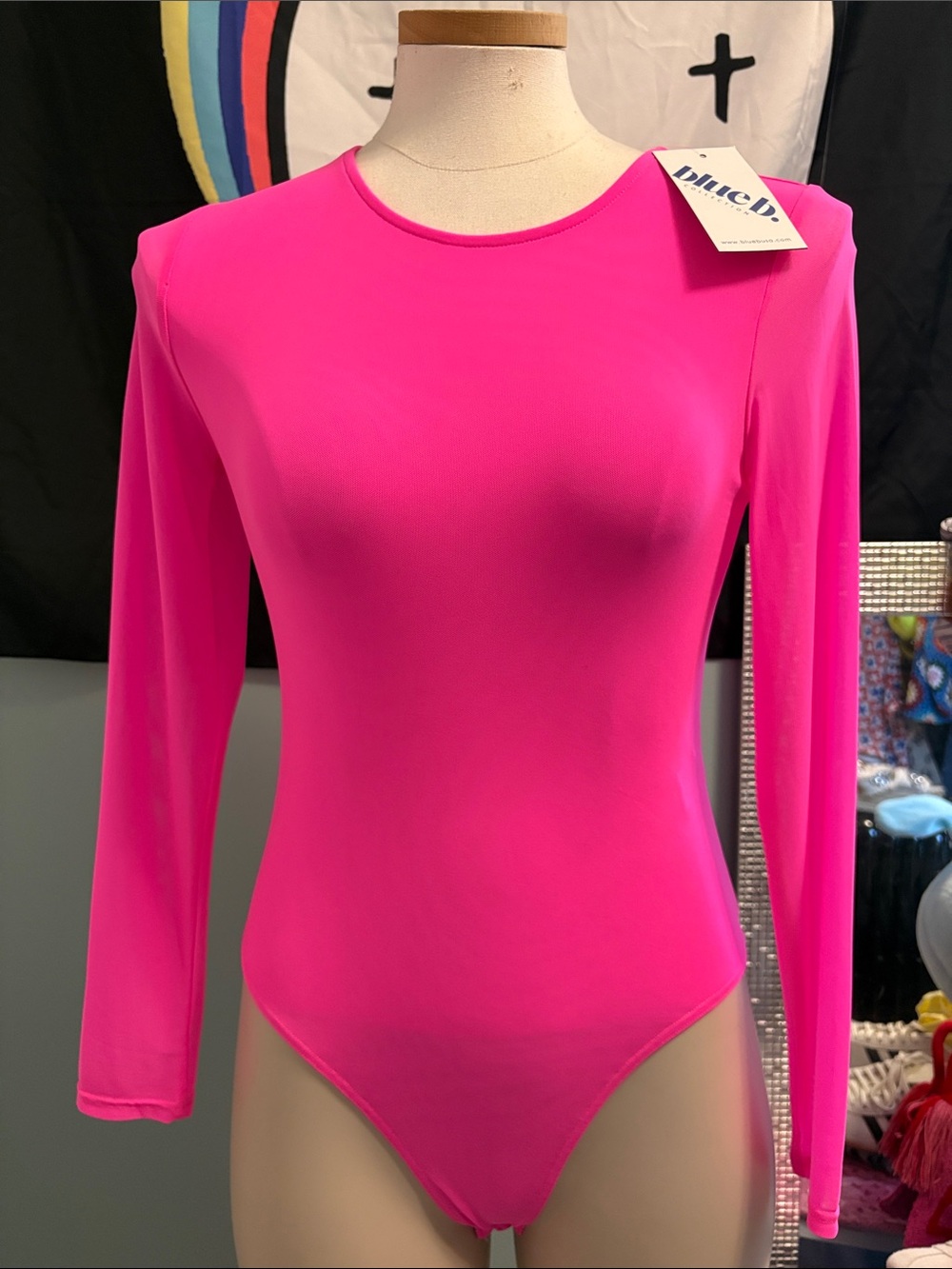 blue by Rod Beattie Neon Pink Long Sleeve Bodysuit
